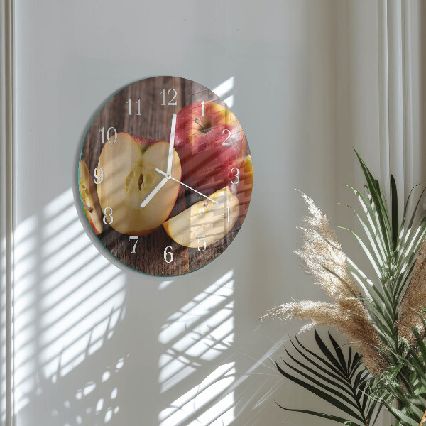 Glas wanduhr Apfel