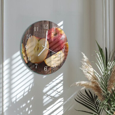 Glas wanduhr Apfel