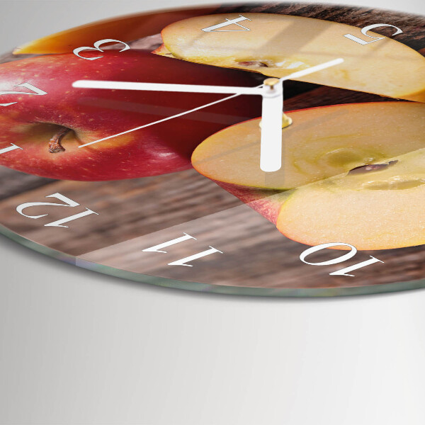 Glas wanduhr Apfel