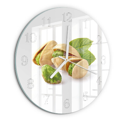 Glas wanduhr Nüsse
