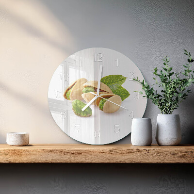 Glas wanduhr Nüsse