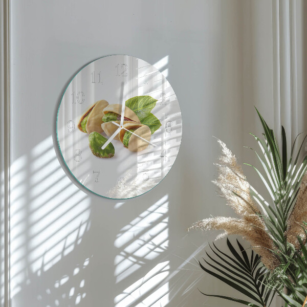 Glas wanduhr Nüsse