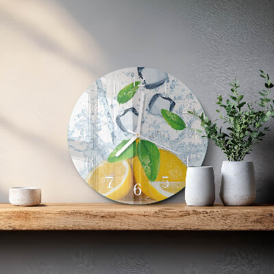 Glas wanduhr Zitronensäure