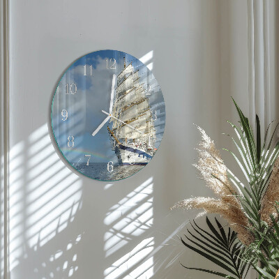 Glas wanduhr Schiff