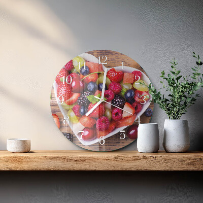 Glas wanduhr Obst