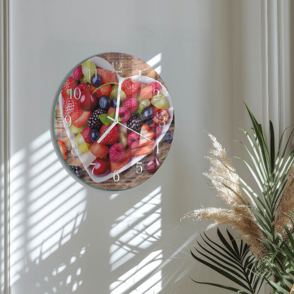 Glas wanduhr Obst