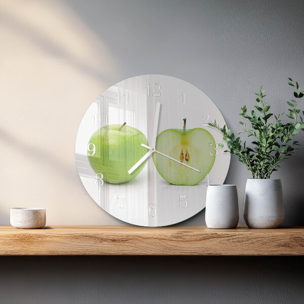 Glas wanduhr Apfel