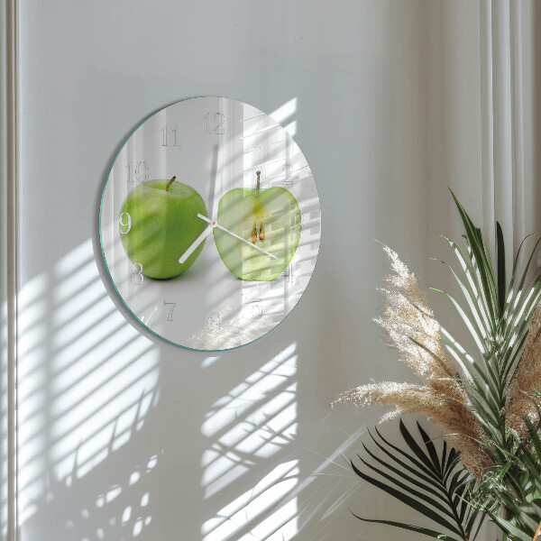 Glas wanduhr Apfel