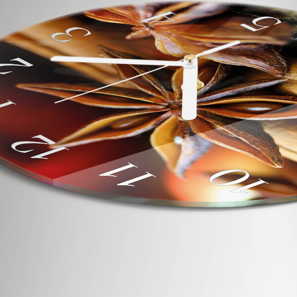 Glas wanduhr Anis-Zimt