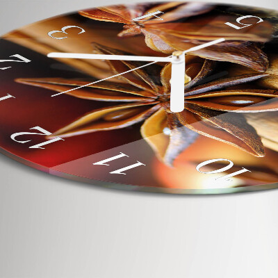 Glas wanduhr Anis-Zimt