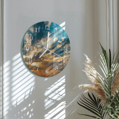 Glas wanduhr Himmel