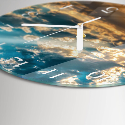 Glas wanduhr Himmel