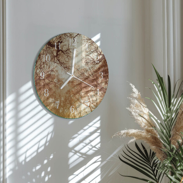 Glas wanduhr Baumkronen