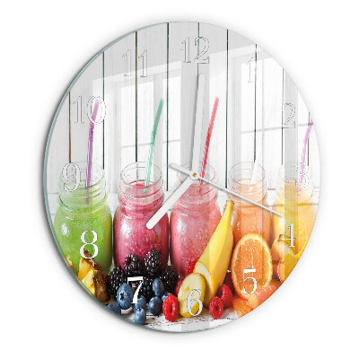 Glas wanduhr Smoothie