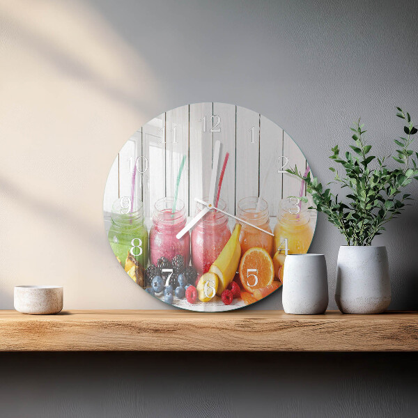 Glas wanduhr Smoothie