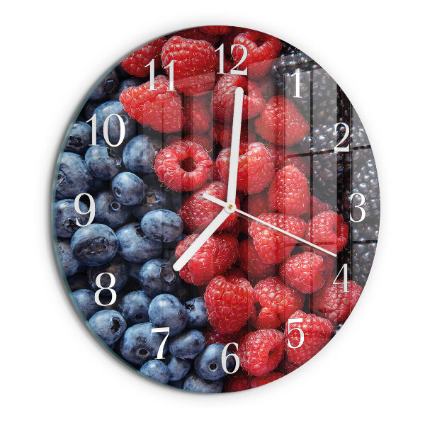 Glas wanduhr Beeren