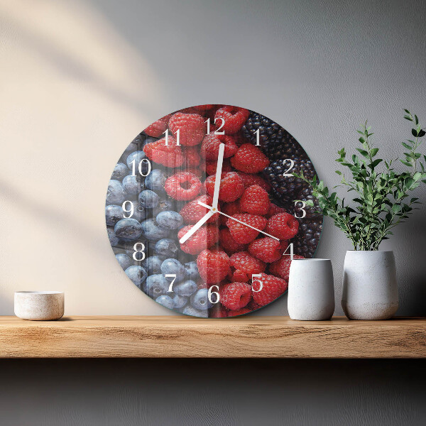 Glas wanduhr Beeren