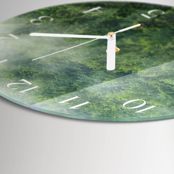 Glas wanduhr Nebliger Wald