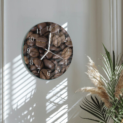 Glas wanduhr Kaffee