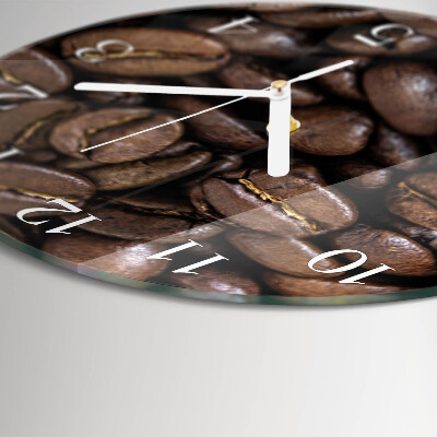 Glas wanduhr Kaffee