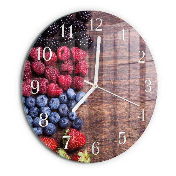Glas wanduhr Waldfrüchte