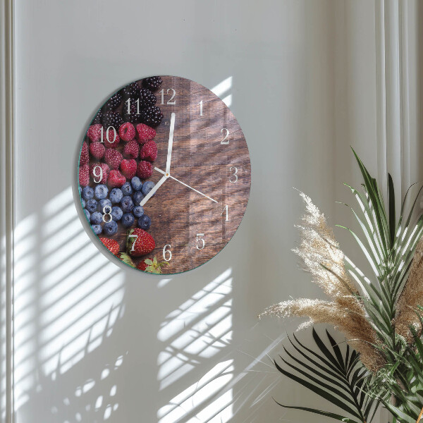 Glas wanduhr Waldfrüchte