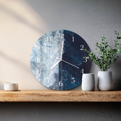 Glas wanduhr Meereswellen