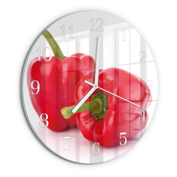 Glas wanduhr Pfeffer