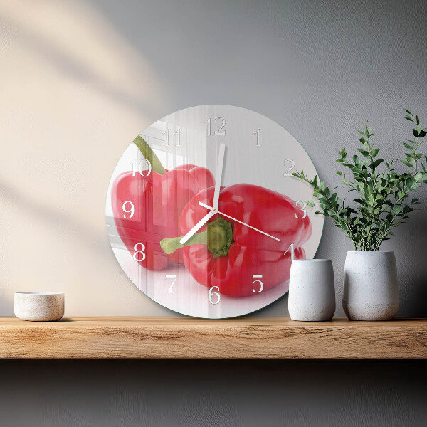 Glas wanduhr Pfeffer