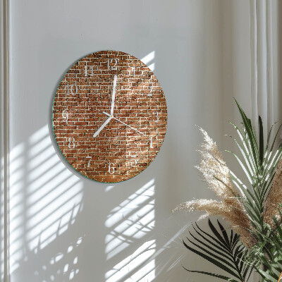 Glas wanduhr Ziegel