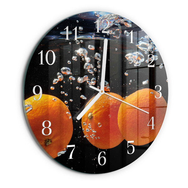 Glas wanduhr Orangen