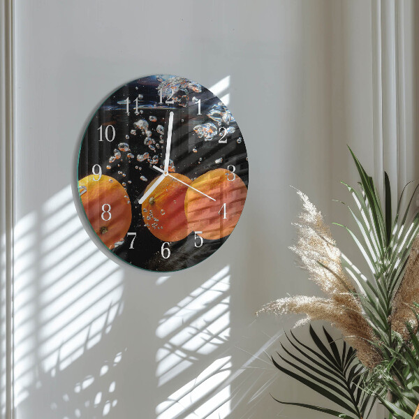 Glas wanduhr Orangen