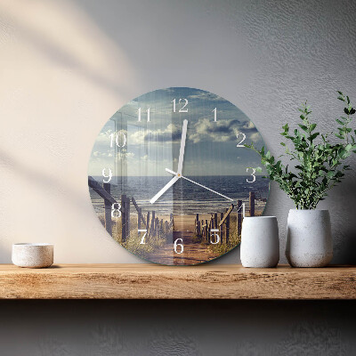 Glas wanduhr Strand Meer