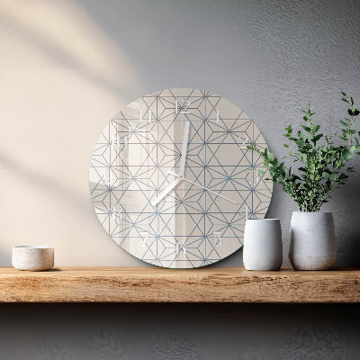 Glas wanduhr Geometrisches Muster