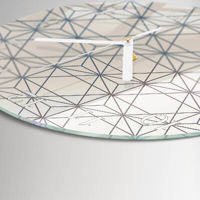 Glas wanduhr Geometrisches Muster