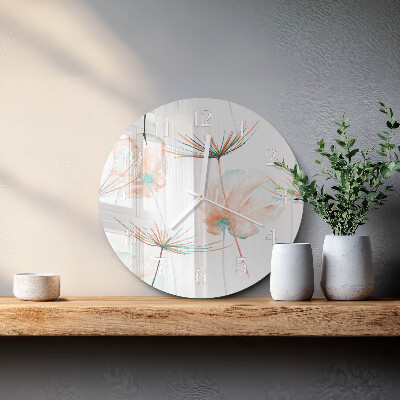 Glas wanduhr Löwenzahn
