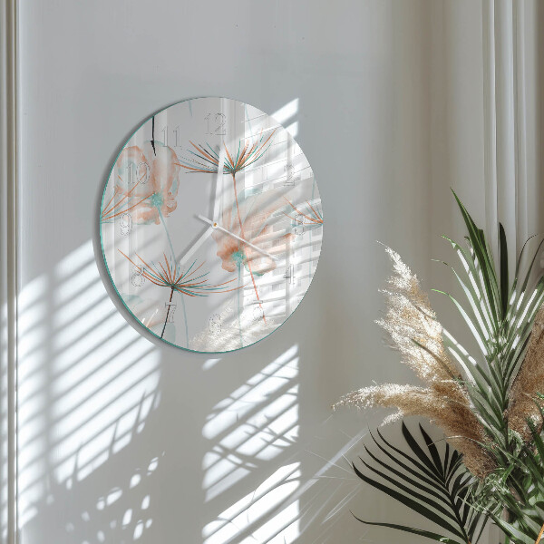 Glas wanduhr Löwenzahn