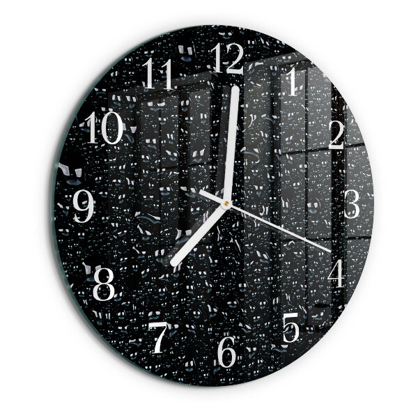 Glas wanduhr Wassertropfen
