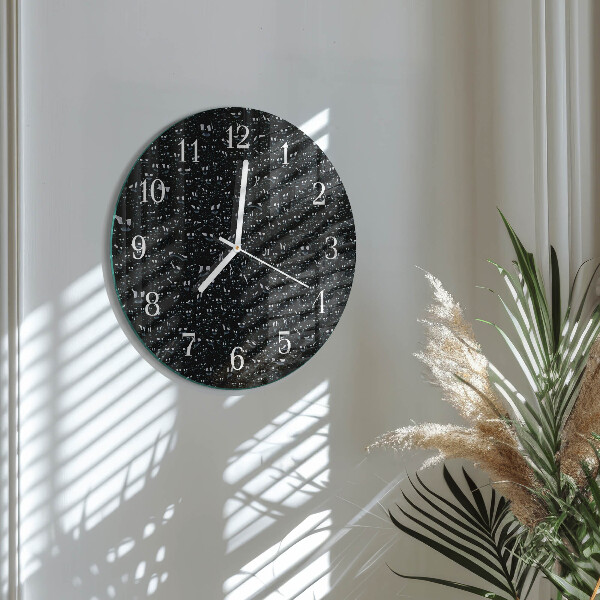 Glas wanduhr Wassertropfen