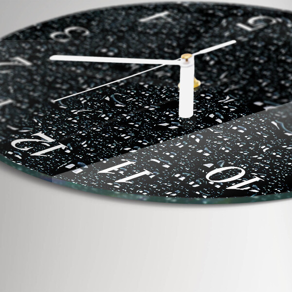 Glas wanduhr Wassertropfen