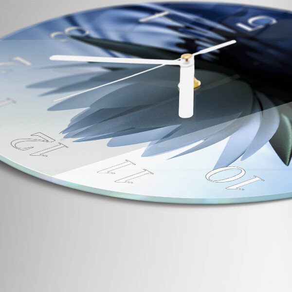 Glas wanduhr Seerose