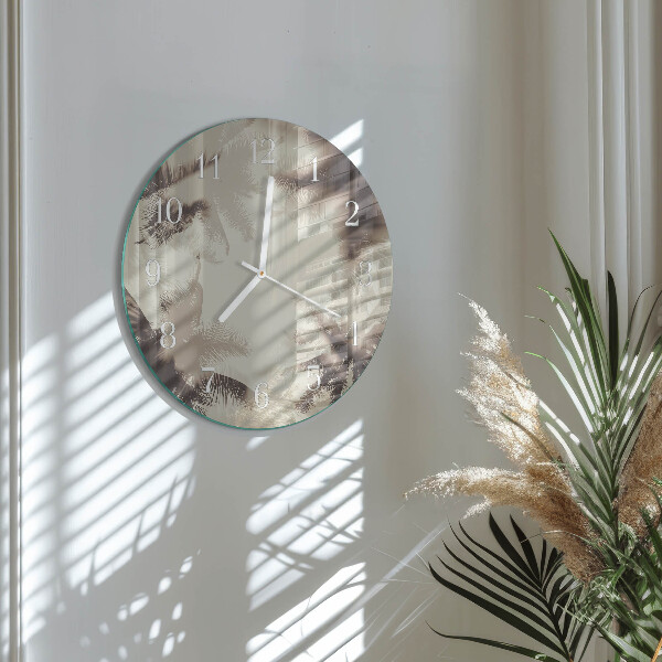 Glas wanduhr Palmen
