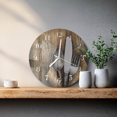 Glas wanduhr Besteck
