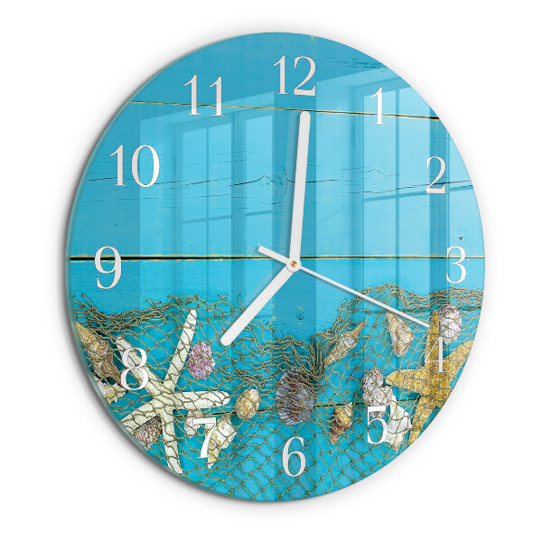 Glas wanduhr Meeresschätze