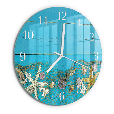 Glas wanduhr Meeresschätze