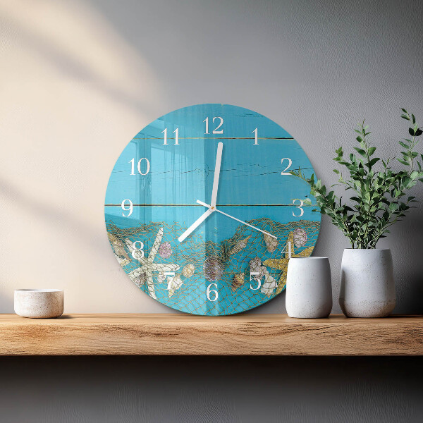 Glas wanduhr Meeresschätze