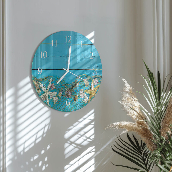 Glas wanduhr Meeresschätze