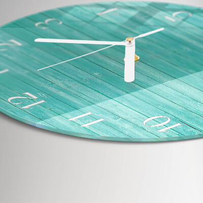 Glas wanduhr Grüne Bretter