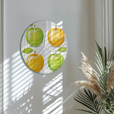 Glas wanduhr Äpfel