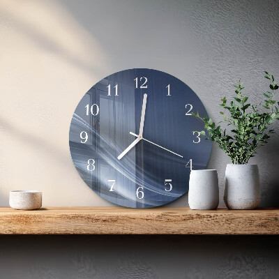 Glas wanduhr Blaue Wellen